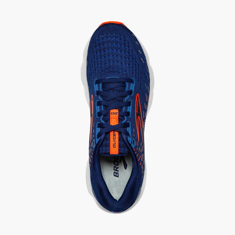 Chaussures Running Route Brooks Glycerin 20: Road Bleu Noir Homme | YRF-9068006